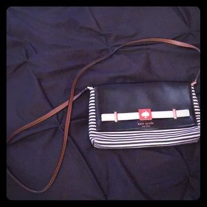 Kate Spade Crossbody Black/White stripes